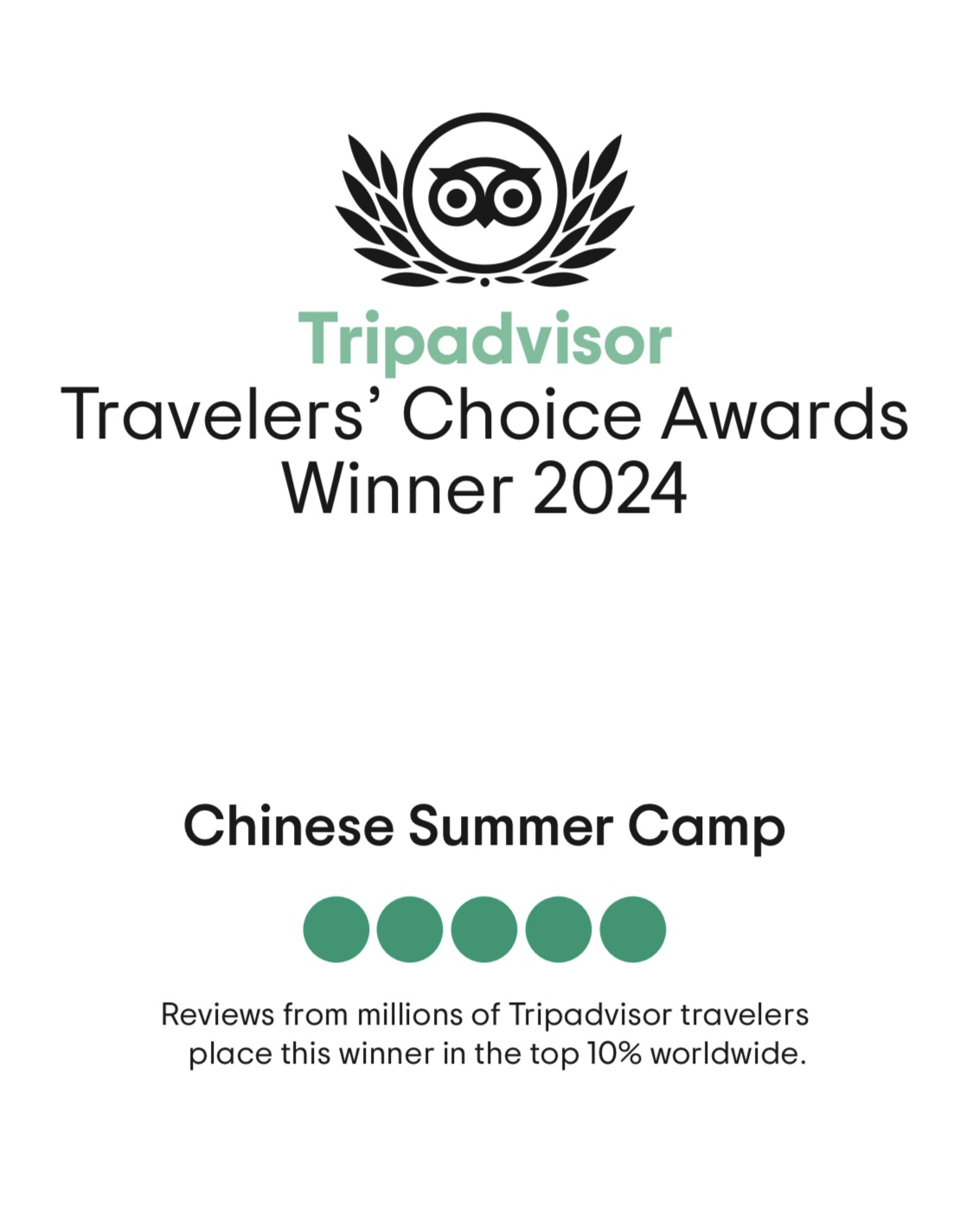 Traveler's Choice Award | Chinese Summer Camp 2024